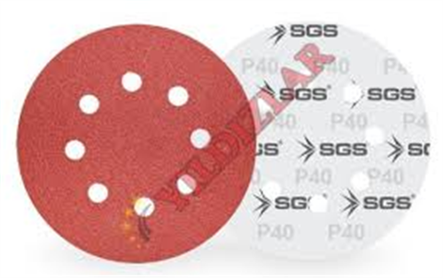 SGS 115mm 8 Delikli Cırtlı Zımpara P60 Kum (Aluminium Oxide)